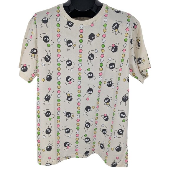 Studio Ghibli Spirited Away T Shirt Size M Soot Sprites Organic Cotton Fairycore - Picture 1 of 8